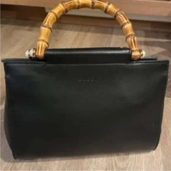 Gucci Black Bamboo Handle Bag - Picture 3 of 9